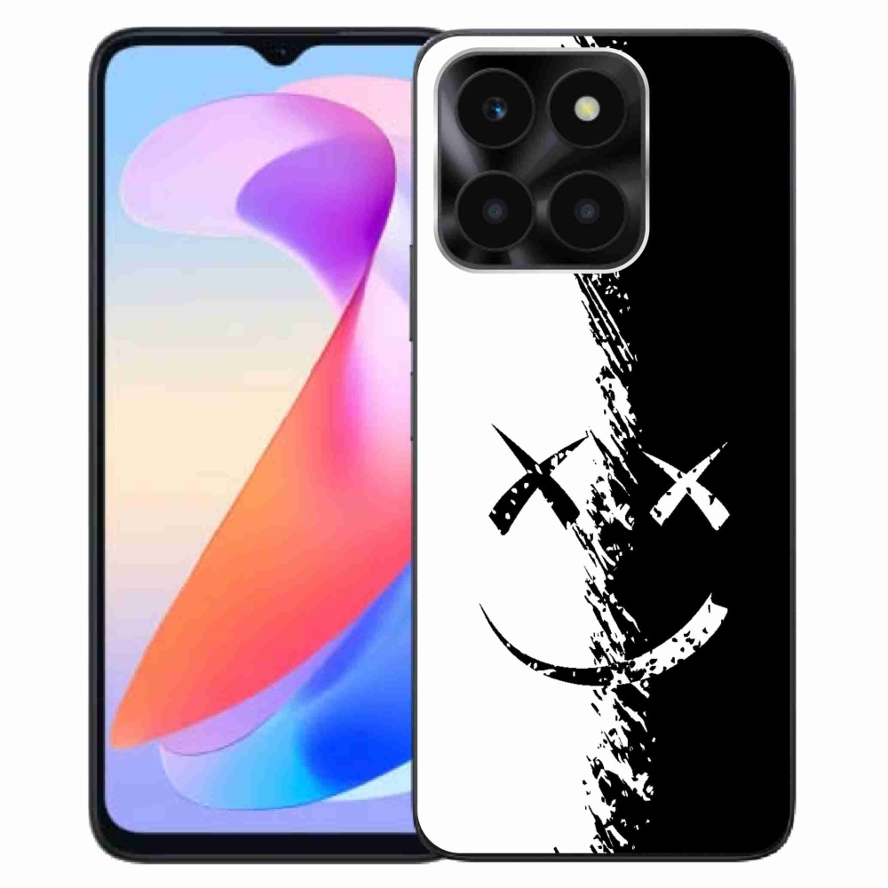 Gélový kryt mmCase na Honor X6a - čiernobiely smajlík