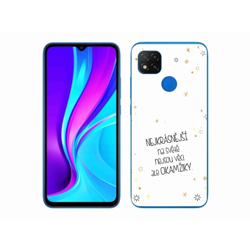 Gélový kryt mmCase na Xiaomi Redmi 9C - citát 4 biele pozadie