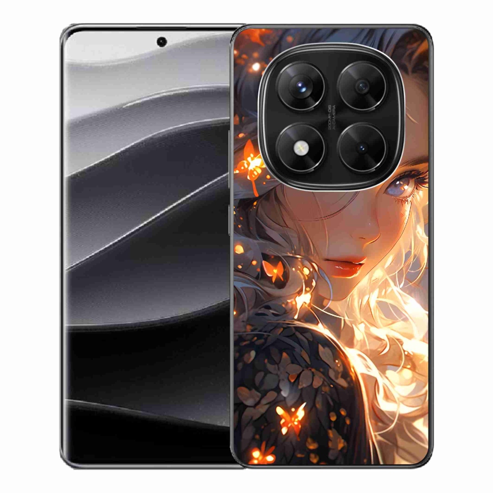 Gélový kryt mmCase na Xiaomi Redmi Note 14 Pro 5G/Poco X7 5G - dievča a motýli