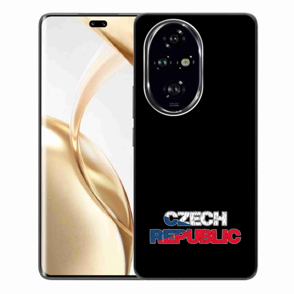 Gélový kryt mmCase na Honor 200 Pro 5G - Czech Republic čierne pozadie