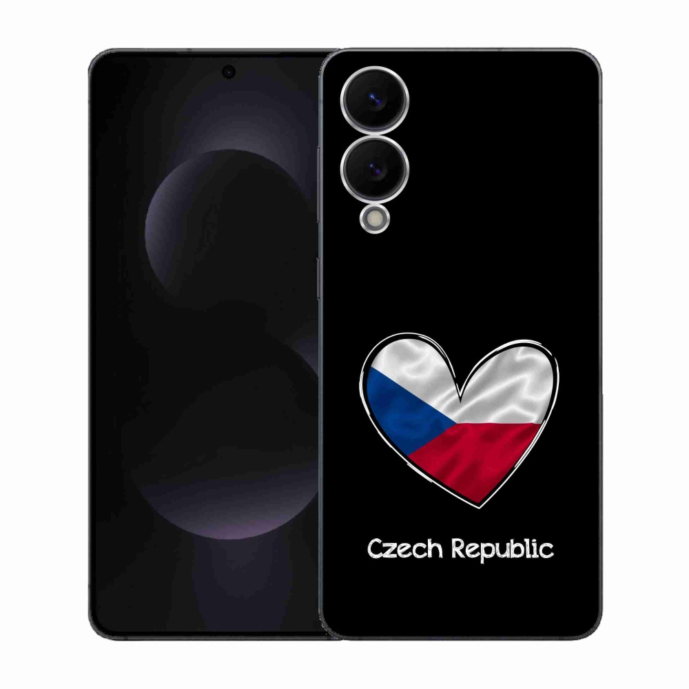 Gélový kryt mmCase na Samsung Galaxy S25 Edge - vlajka srdca čierne pozadie