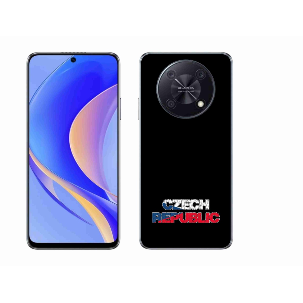 Gélový kryt mmCase na Huawei Nova Y90 - Czech Republic čierne pozadie