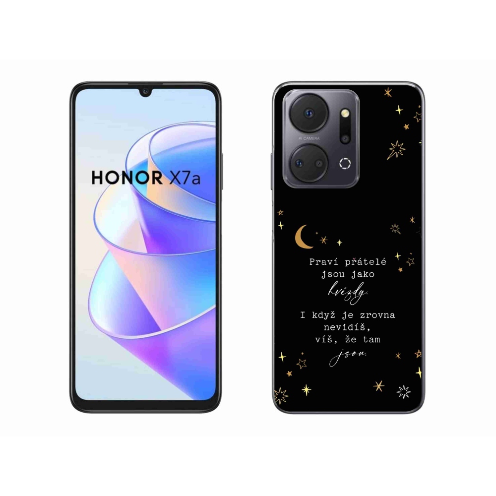 Gélový kryt mmCase na Honor X7a - citát 6 čierne pozadie
