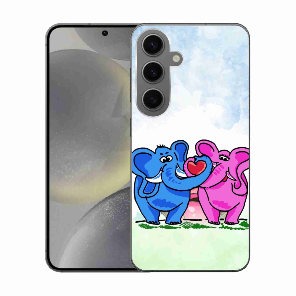 Gélový kryt mmCase na Samsung Galaxy S24 - zamilovaní slony
