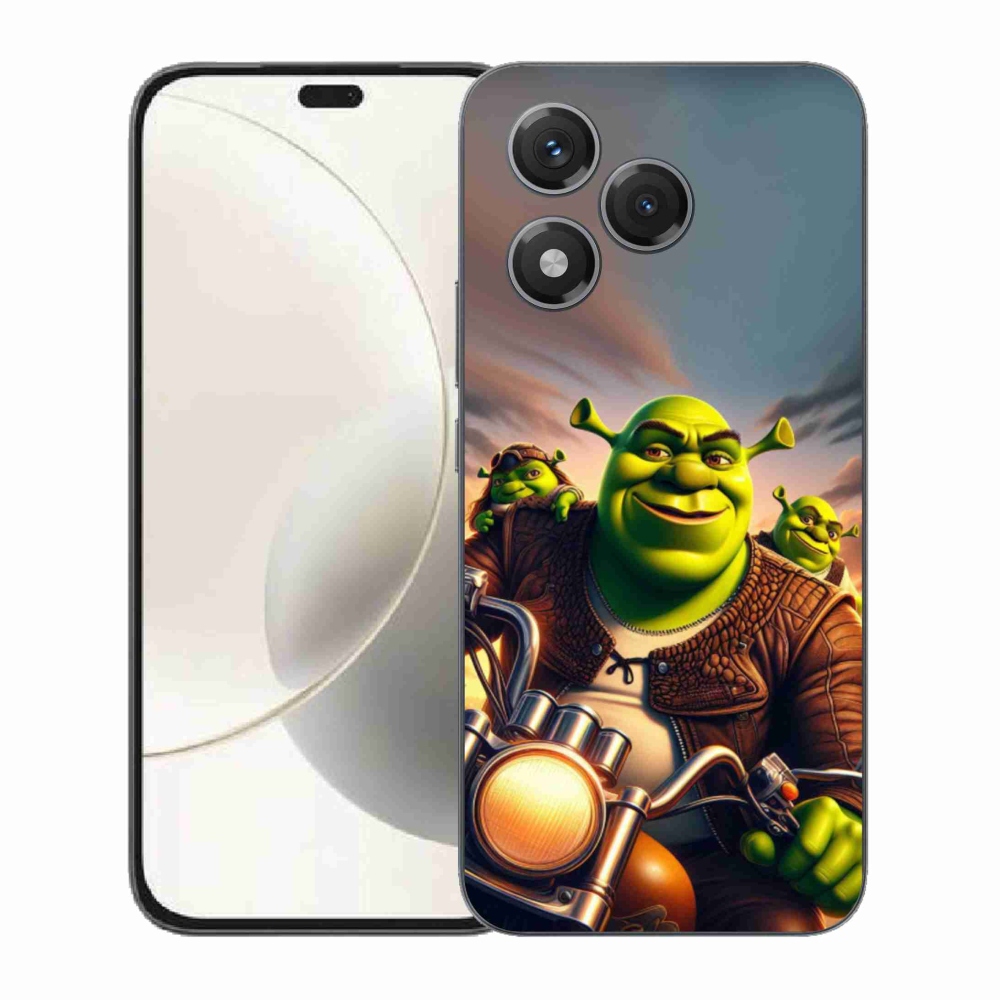 Gélový kryt mmCase na Honor 400 Lite - shrek na motorke