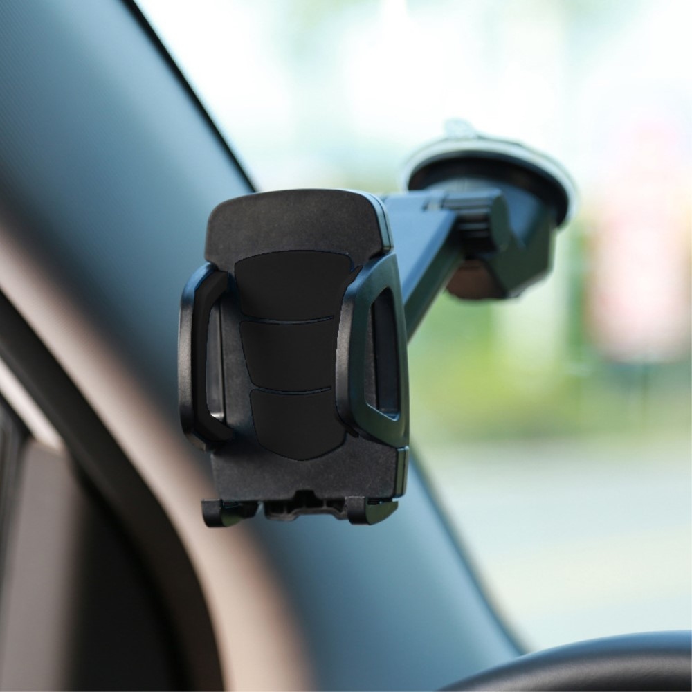 Univerzálny držiak do auta na sklo pre mobilný telefón do 6,3 - čierny