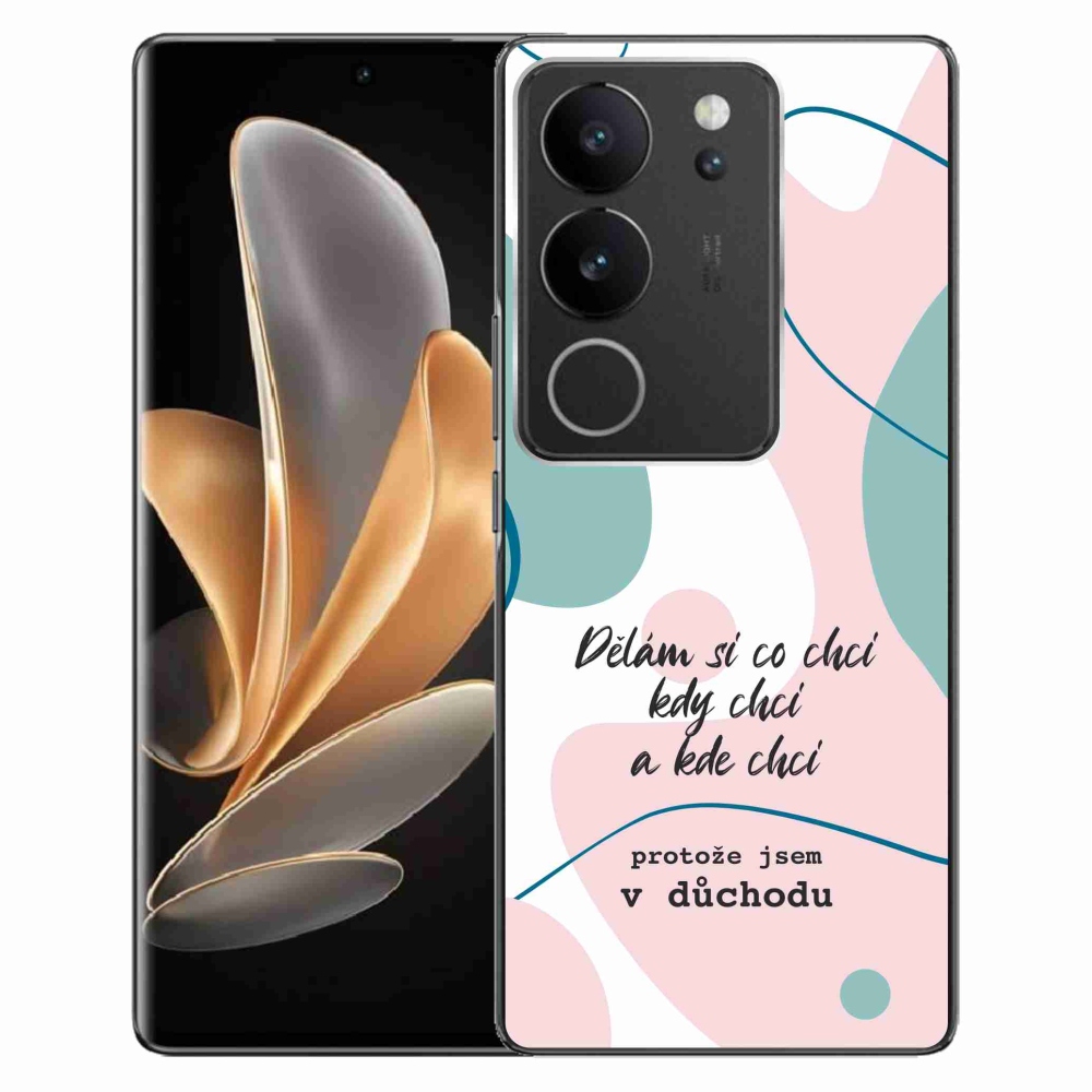 Gélový kryt mmCase na Vivo V29 5G - vtipný text 10 biele pozadie