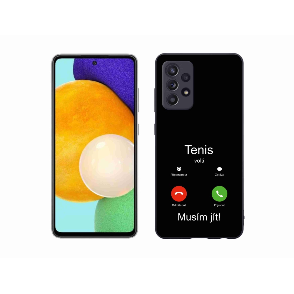 Gélový kryt mmCase na Samsung Galaxy A52s 5G - tenis volá čierne pozadie