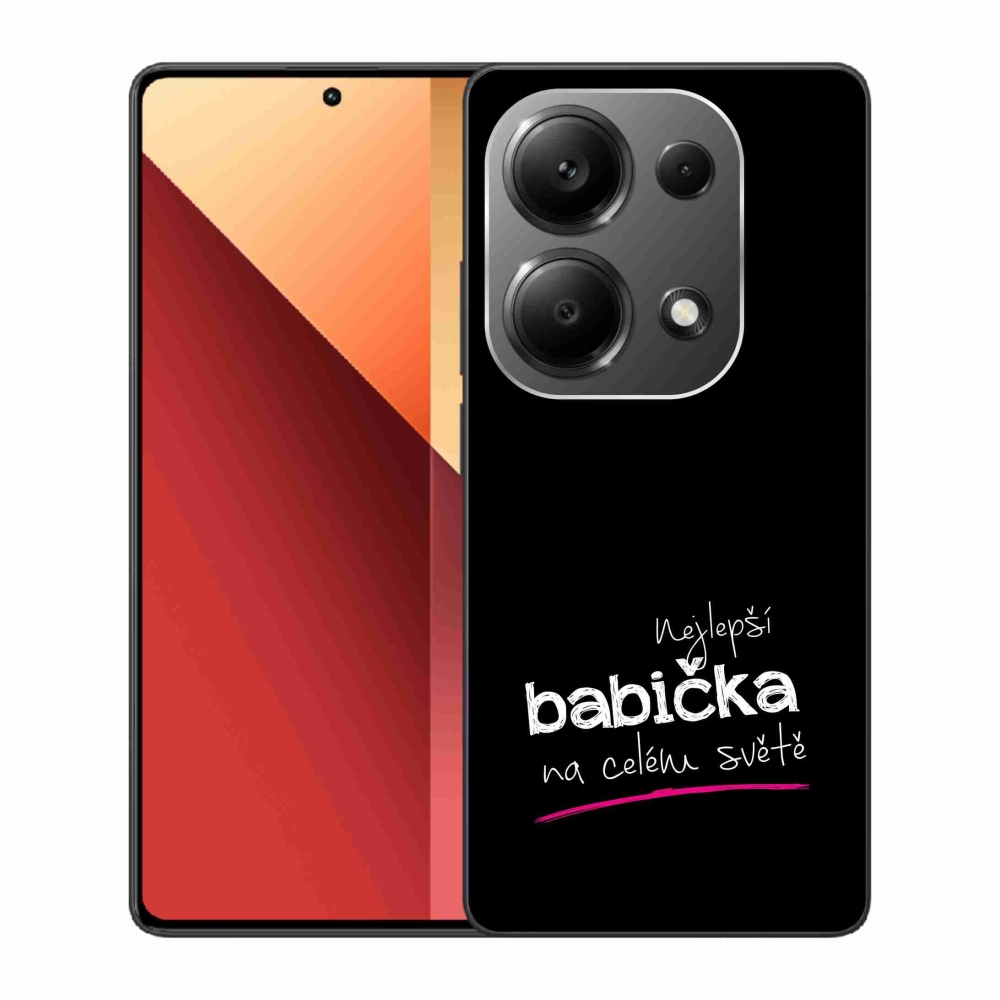Gélový kryt mmCase na Xiaomi Redmi Note 13 Pro 4G/Poco M6 Pro - najlepšia babička 4 čierne pozadie