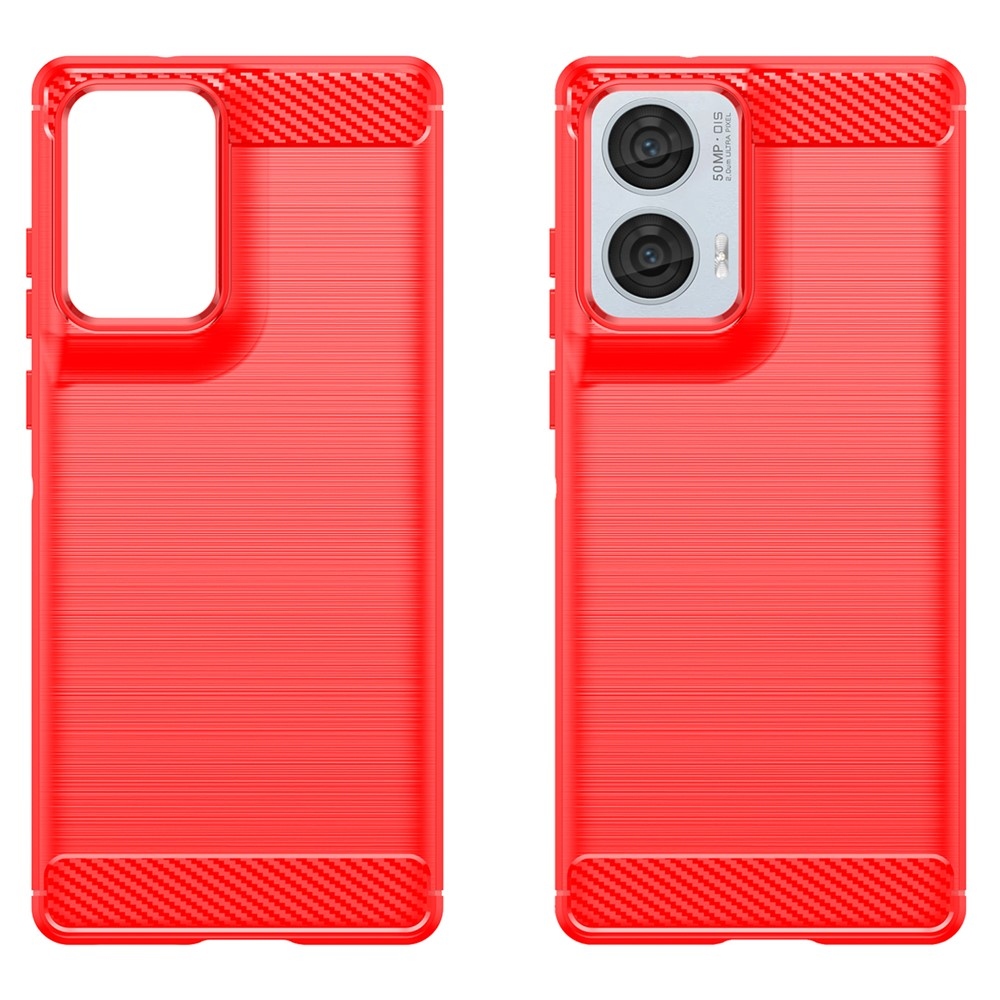 Carbon odolný gélový obal na Motorola Moto G85 5G - červený