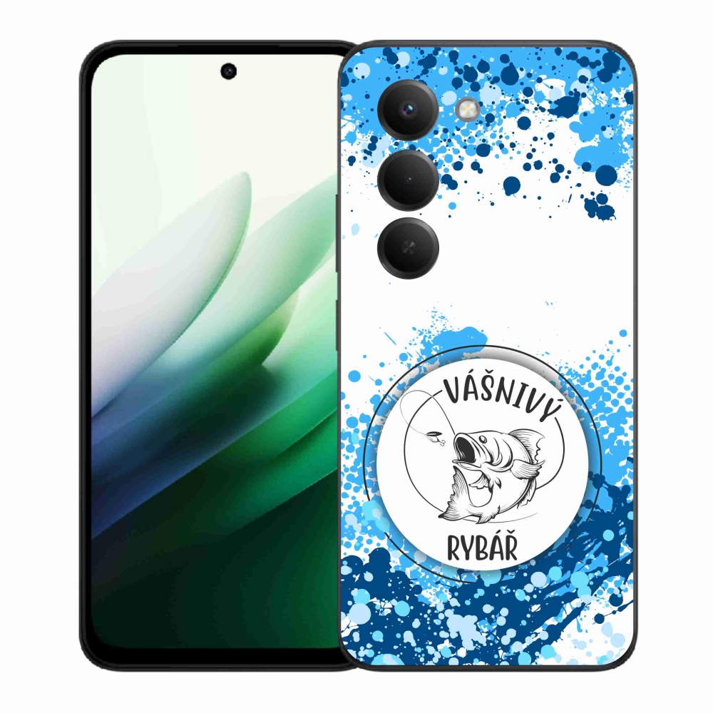 Gélový kryt mmCase na Xiaomi Redmi 15 5G - vášnivý rybár biele pozadie