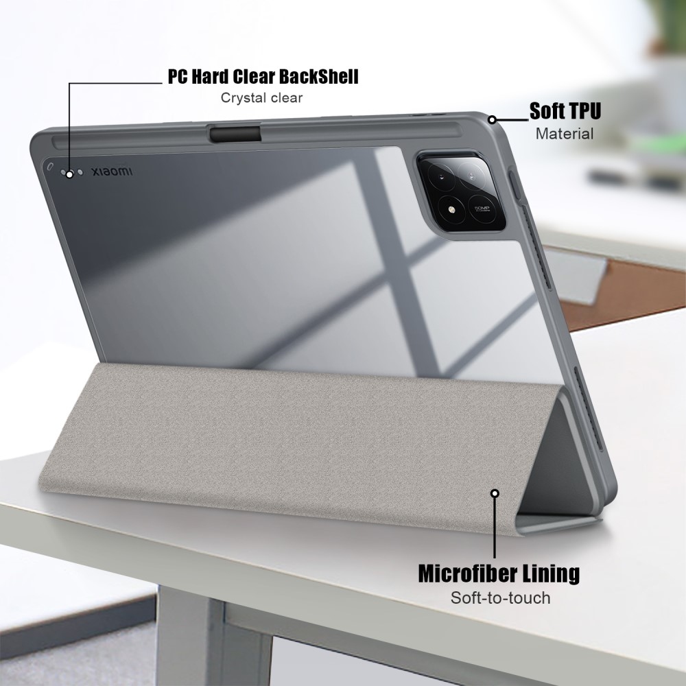 Case chytré zatváracie púzdro na tablet Xiaomi Pad 6S Pro - šedé