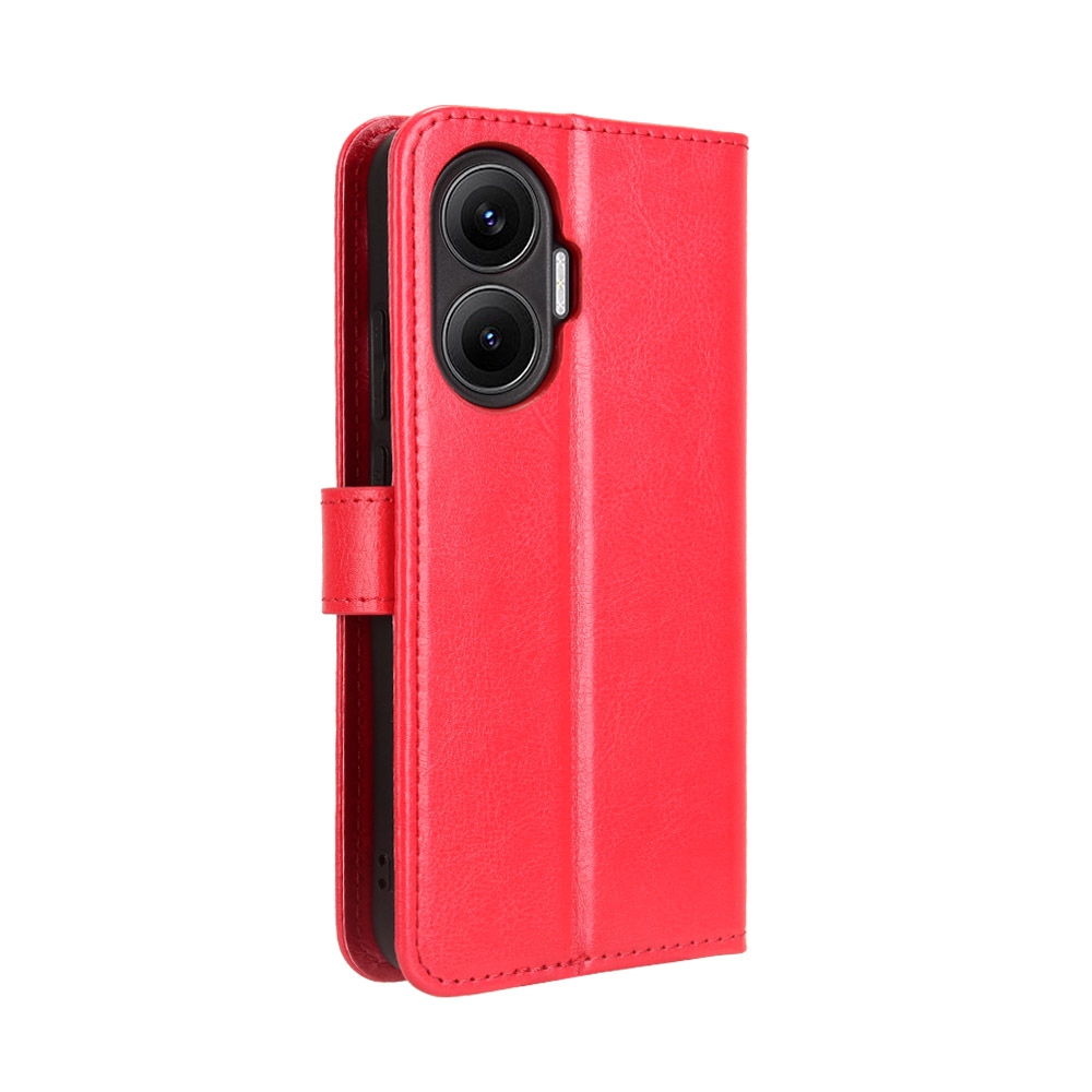Crazy knižkové púzdro na Xiaomi Poco F7 5G - červené