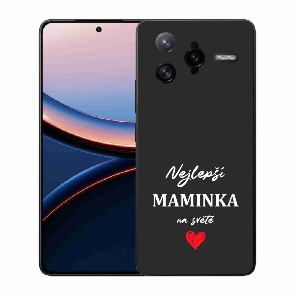 Gélový kryt mmCase na Xiaomi Poco F7 Ultra - najlepšia mamička 1 čierne pozadie