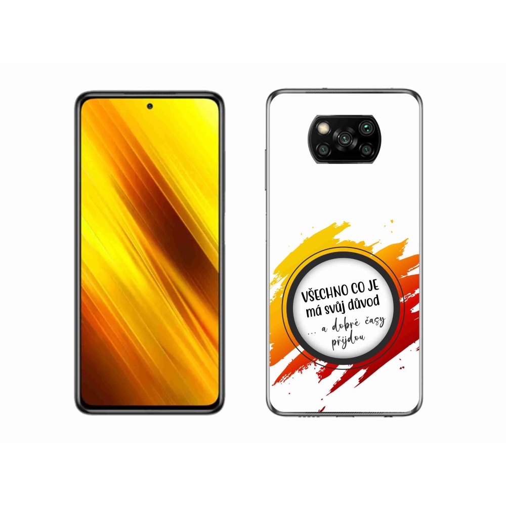 Gélový kryt mmCase na Xiaomi Poco X3 Pro - citát 3 biele pozadie