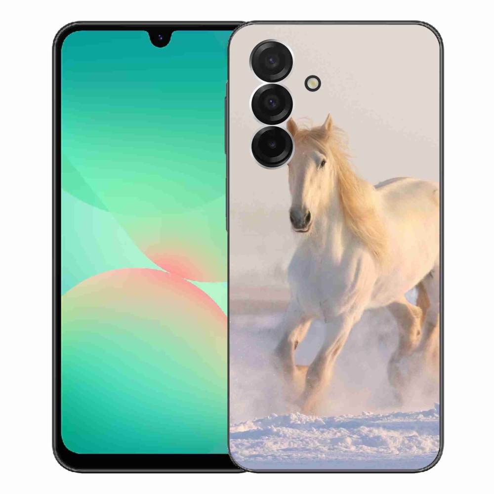 Gélový kryt mmCase na Samsung Galaxy A26 5G - kôň v snehu
