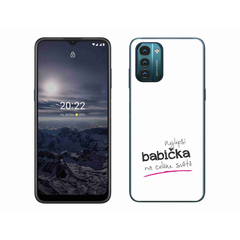 Gélový kryt mmCase na Nokia G11/G21 - najlepšia babička 4 biele pozadie