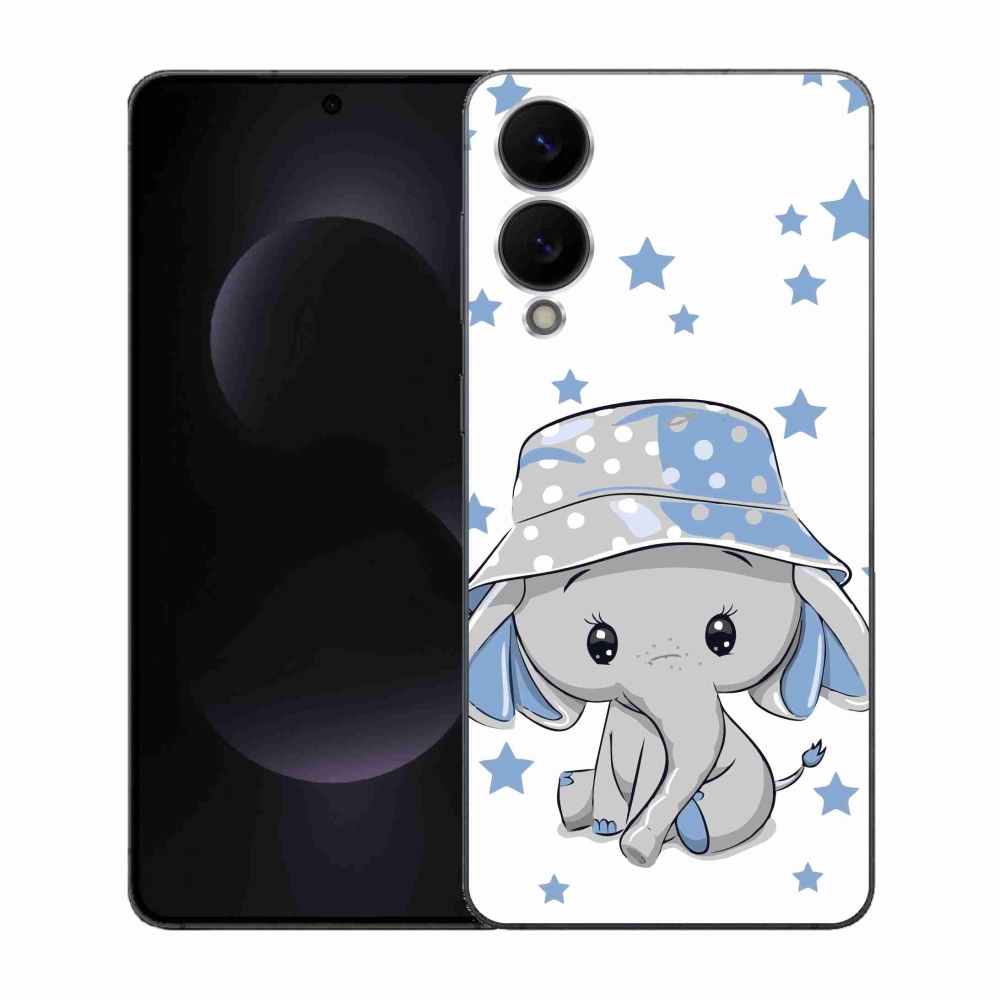 Gélový kryt mmCase na Samsung Galaxy S25 Edge - modrý slon