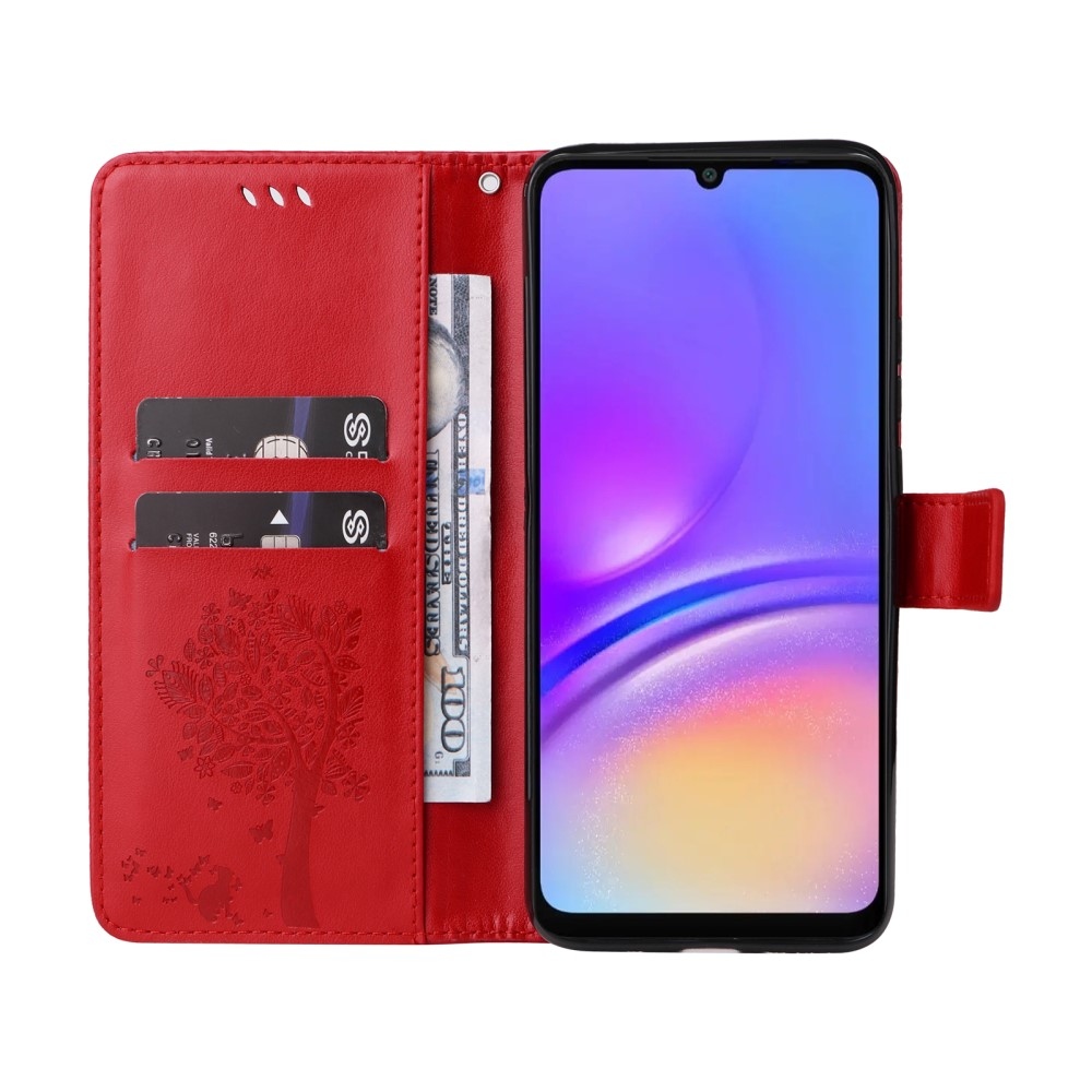 Trees knižkové púzdro na Samsung Galaxy A06 4G - červené