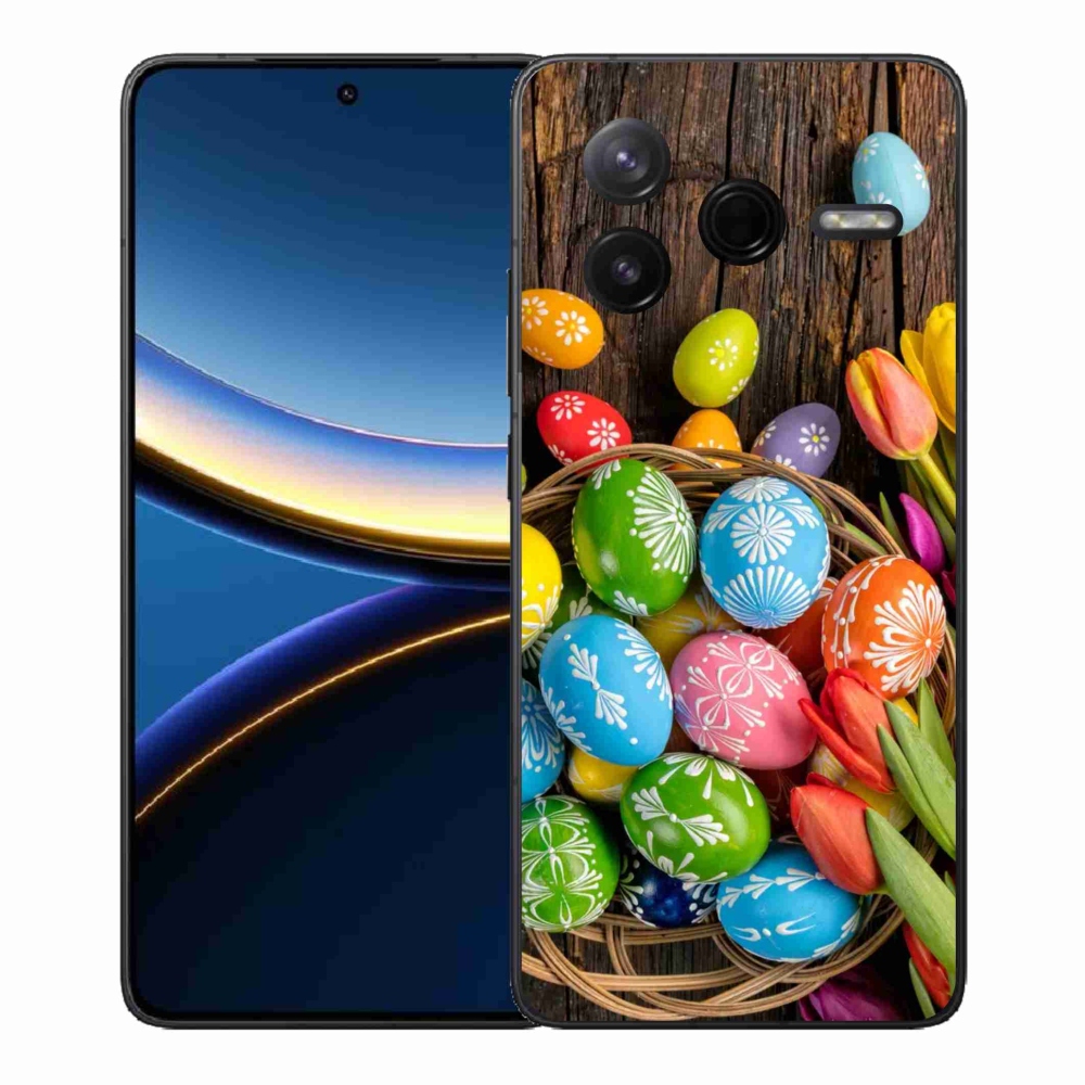 Gélový kryt mmCase na Xiaomi Poco F7 Pro - veľkonočné vajíčka