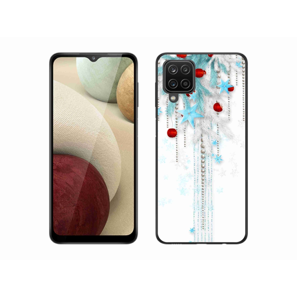 Gélový kryt mmCase na Samsung Galaxy A12 - vianočné ozdoby