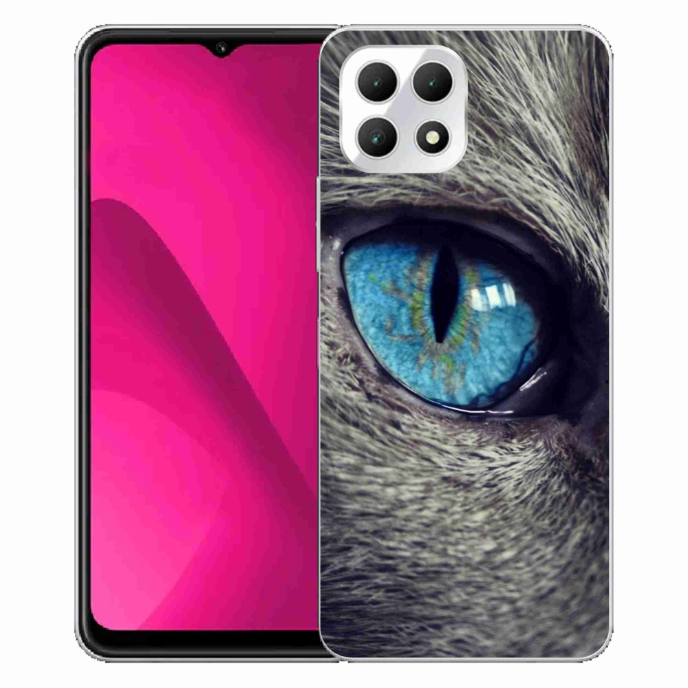 Gélový kryt mmCase na T-Mobile T Phone 2 - modré mačacie oko