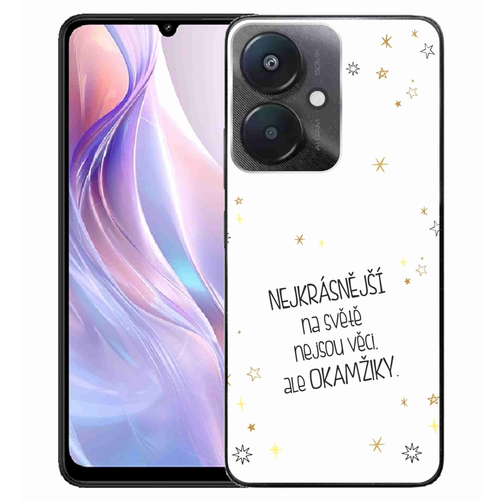 Gélový kryt mmCase na Xiaomi Redmi 13C 5G - citát 4 biele pozadie
