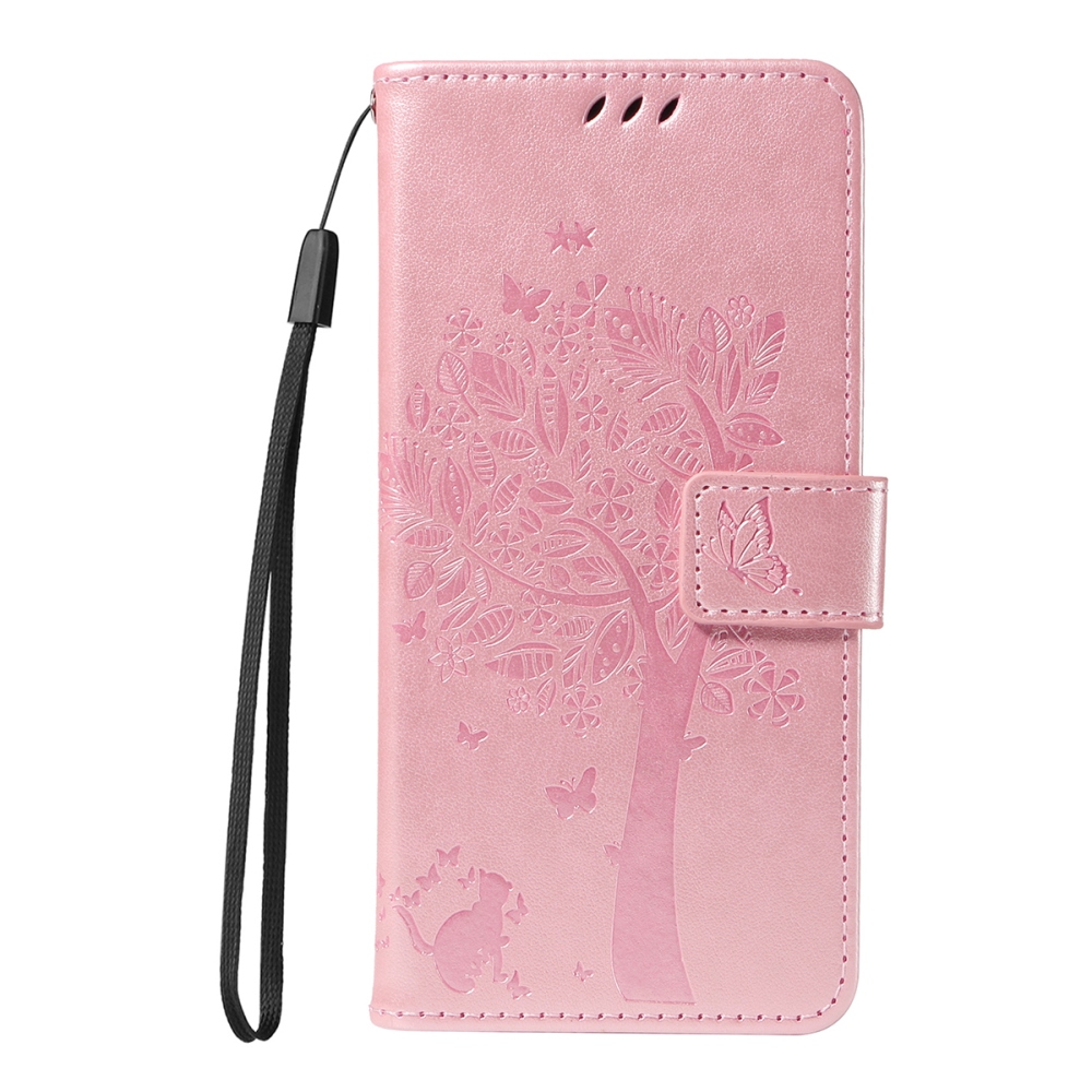 Trees knižkové púzdro na Xiaomi Redmi 15C 4G/5G (173mm) - ružovozlaté