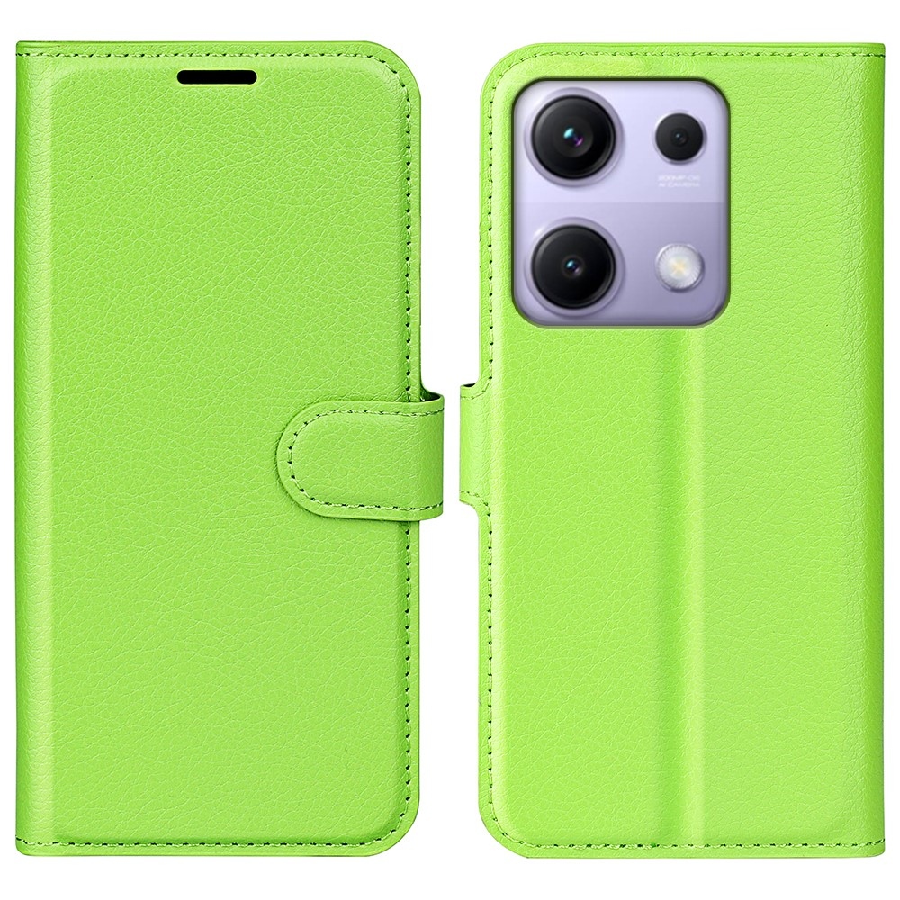 Litchi knižkové púzdro na Xiaomi Redmi Note 14S - zelené