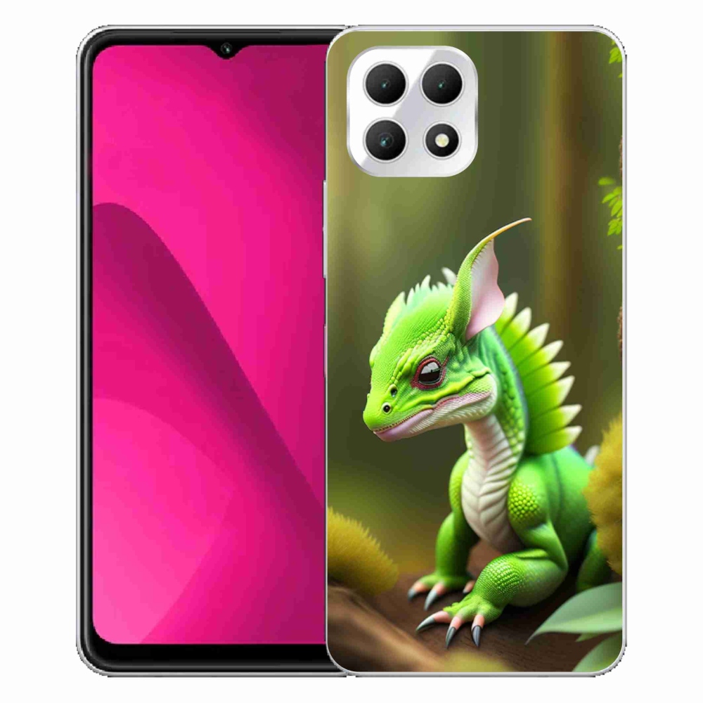 Gélový kryt mmCase na T-Mobile T Phone 2 - zelený dráčik