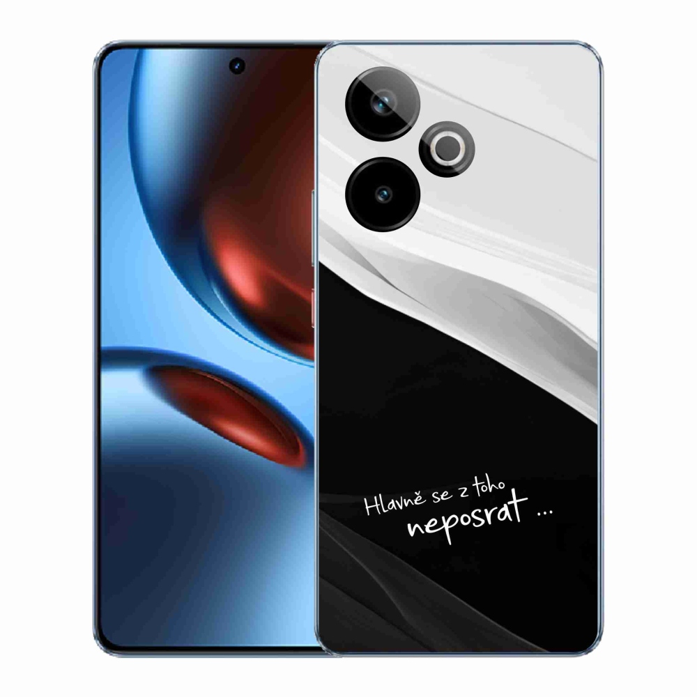 Gélový kryt mmCase na Realme GT 7 5G/GT 7T 5G - vtipný text 13 čiernobiele pozadie