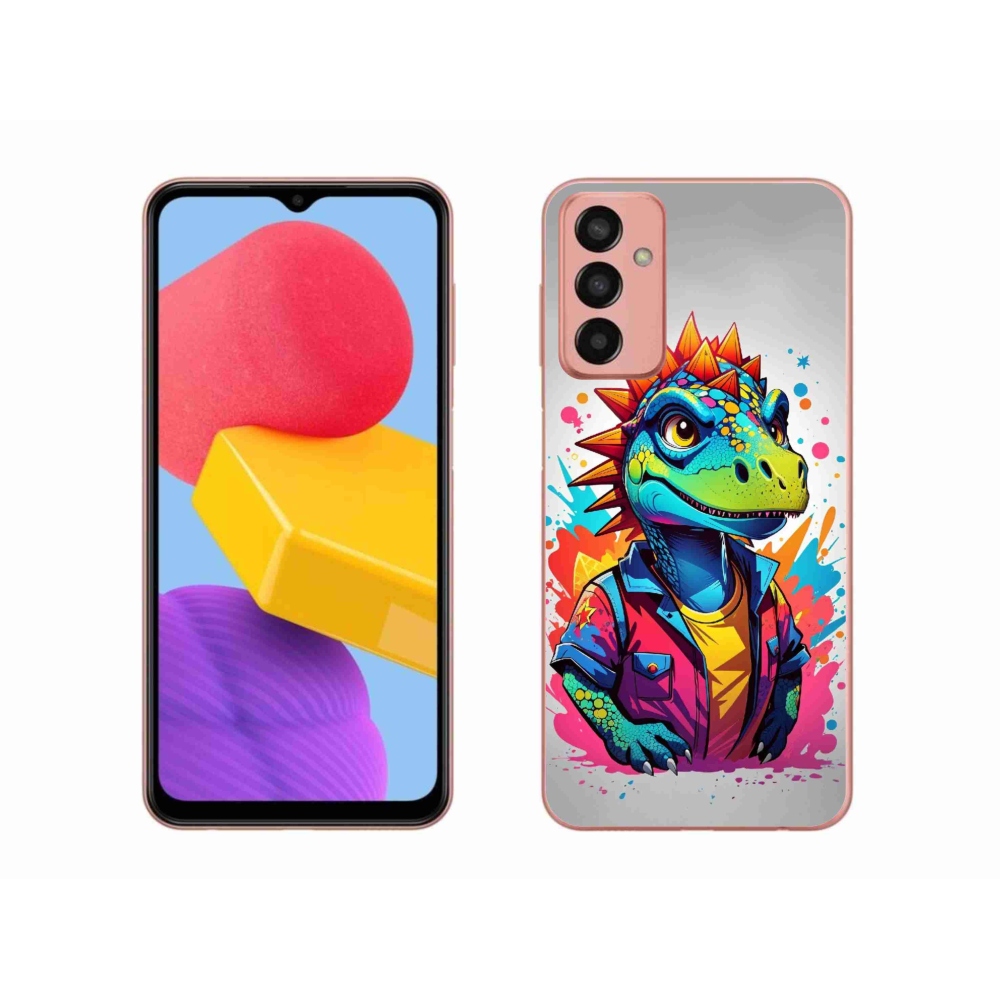 Gélový kryt mmCase na Samsung Galaxy M13 - farebný dinosaurus