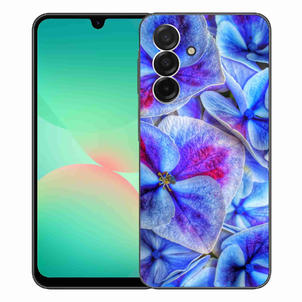 Gélový kryt mmCase na Samsung Galaxy A26 5G - modré kvety 1