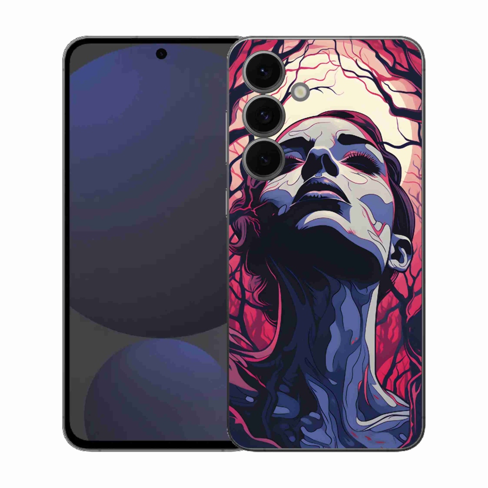 Gélový kryt mmCase na Samsung Galaxy S25 FE - abstraktná tvár