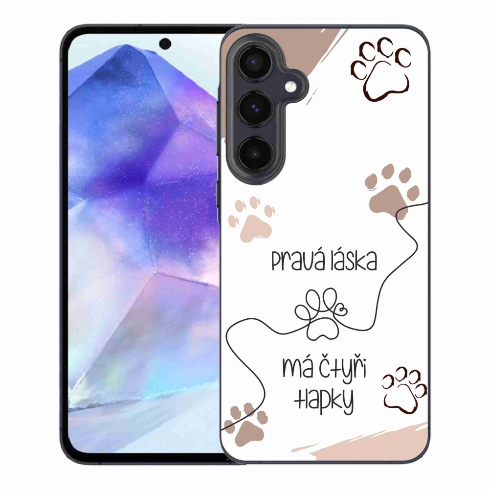 Gélový kryt mmCase na Samsung Galaxy A55 5G - psí motív 1 biele pozadie
