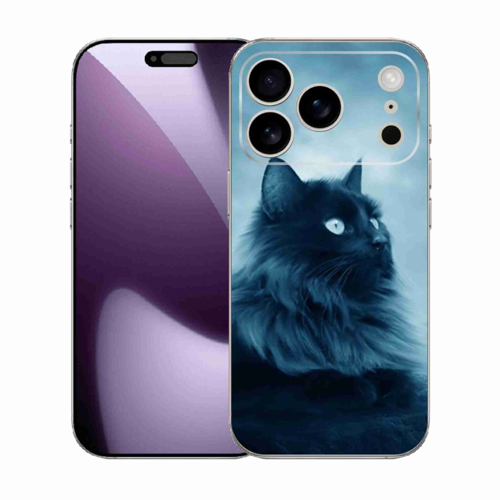 Gélový kryt mmCase na iPhone 17 Pro - čierna mačka 1