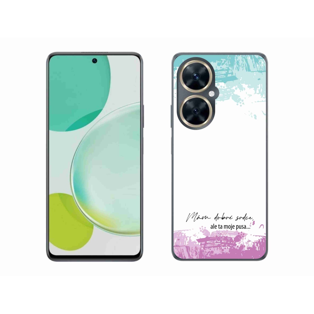 Gélový kryt mmCase na Huawei Nova 11i - vtipný text 3 biele pozadie
