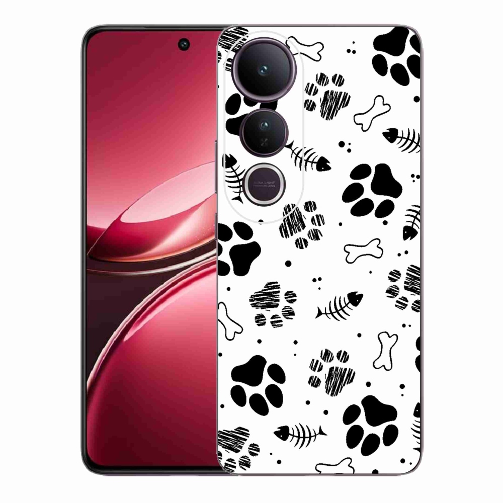 Gélový kryt mmCase na Vivo V50 Lite 4G/5G - psie labky 1