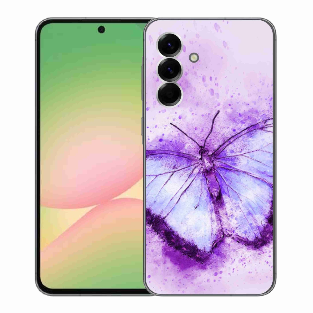 Gélový kryt mmCase na Samsung Galaxy A56 5G - fialový motýľ