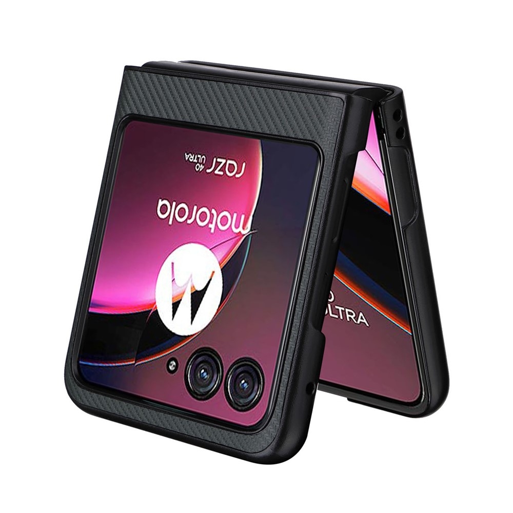 Textúry plastový kryt s umelou kožou na Motorola Razr 40 Ultra 5G - zelený