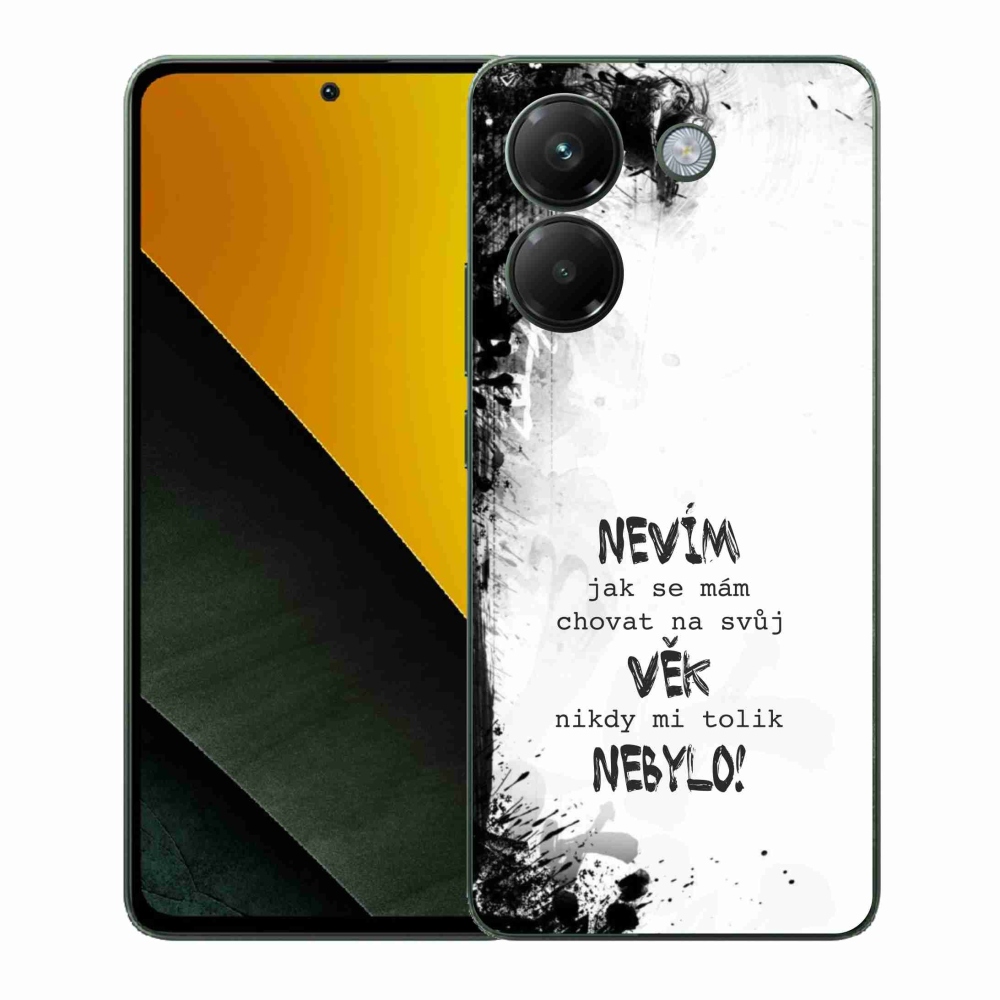 Gélový kryt mmCase na Xiaomi Poco M7 Pro 5G - vtipný text 14 biele pozadie