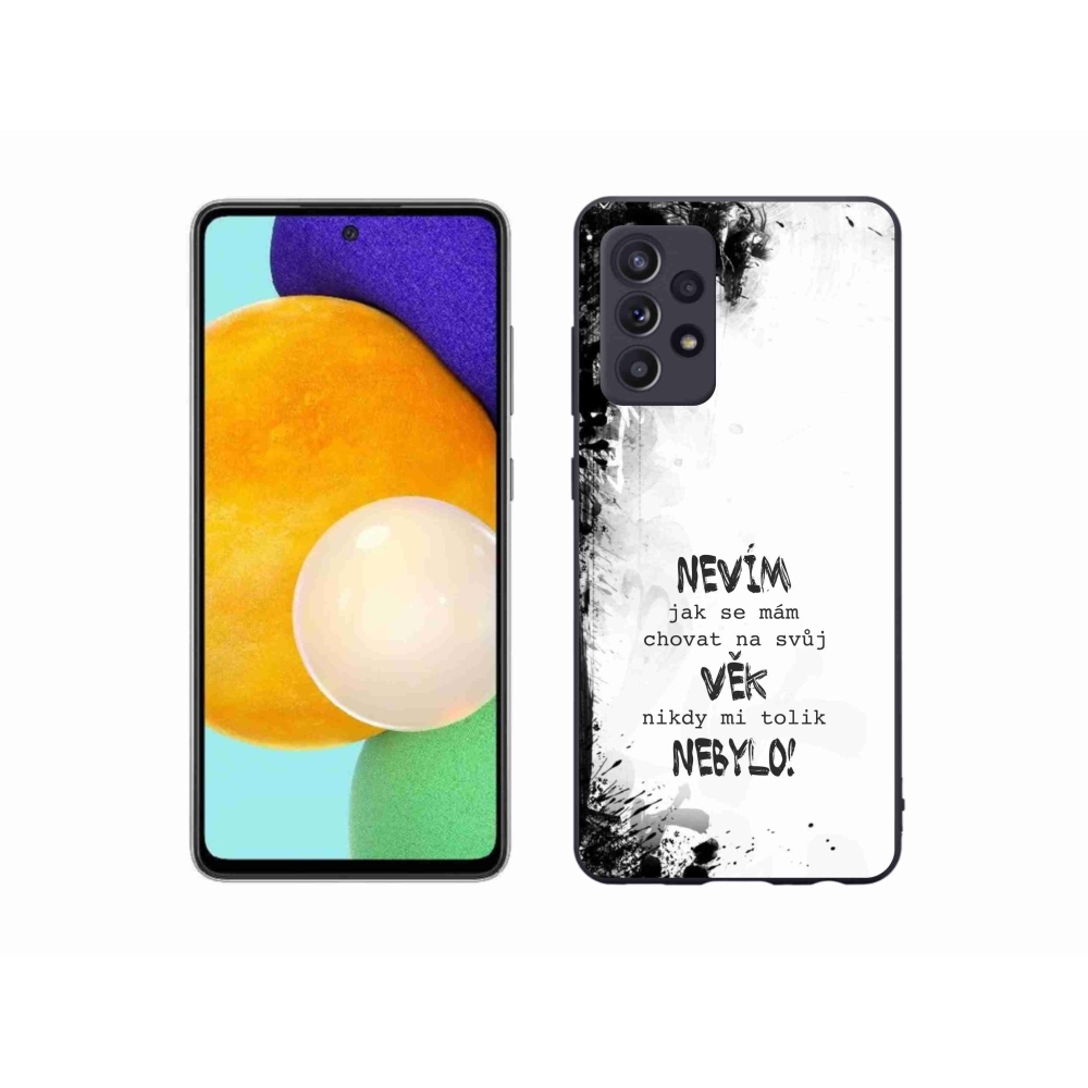 Gélový kryt mmCase na Samsung Galaxy A52/A52 5G - vtipný text 14 biele pozadie