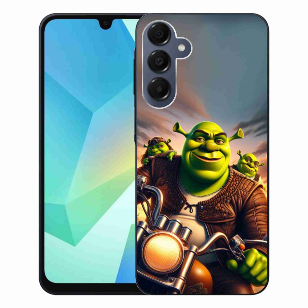 Gélový kryt mmCase na Samsung Galaxy A16 4G/5G - shrek na motorke