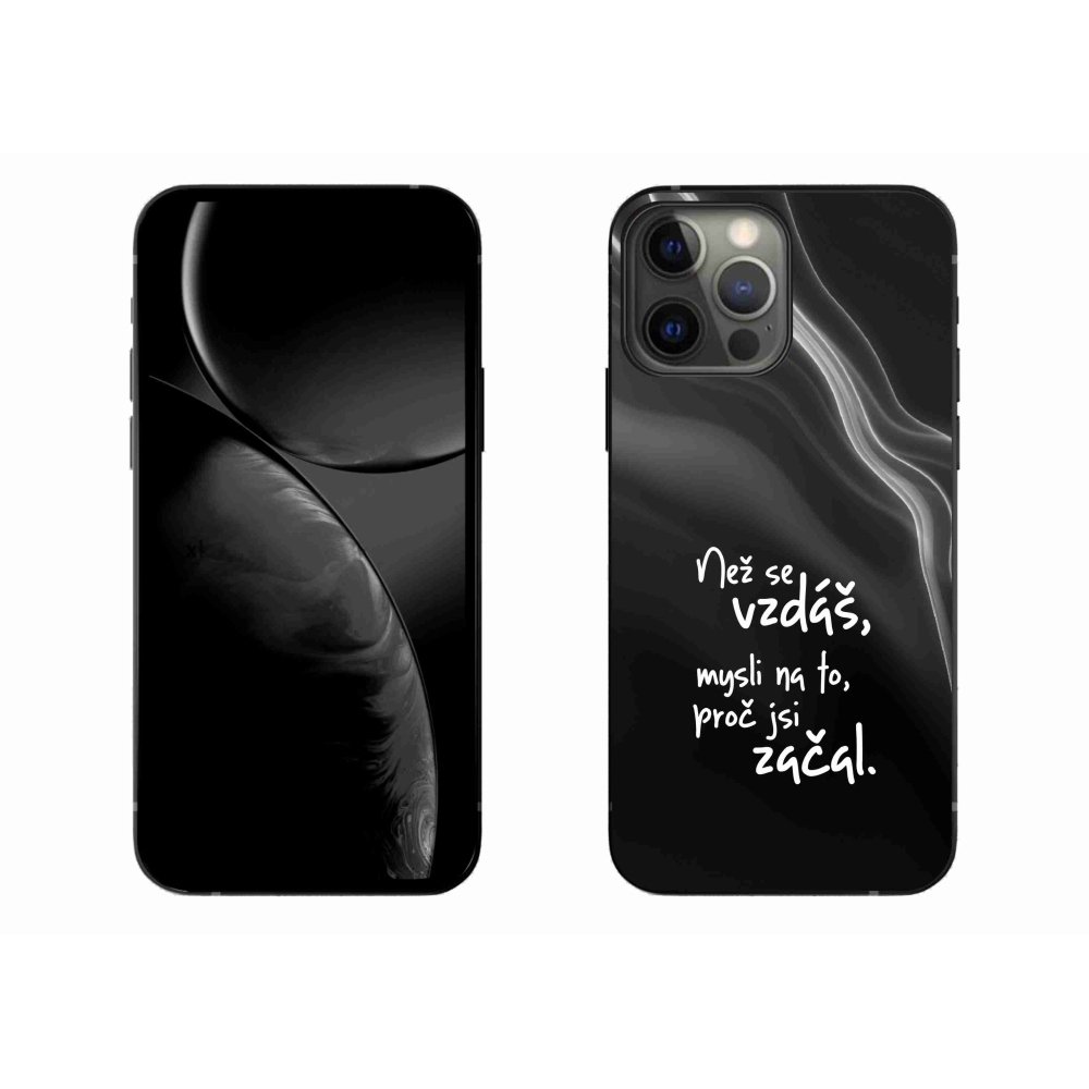 Gélový kryt mmCase na iPhone 13 Pro Max 6.7 - citát 2 čierne pozadie