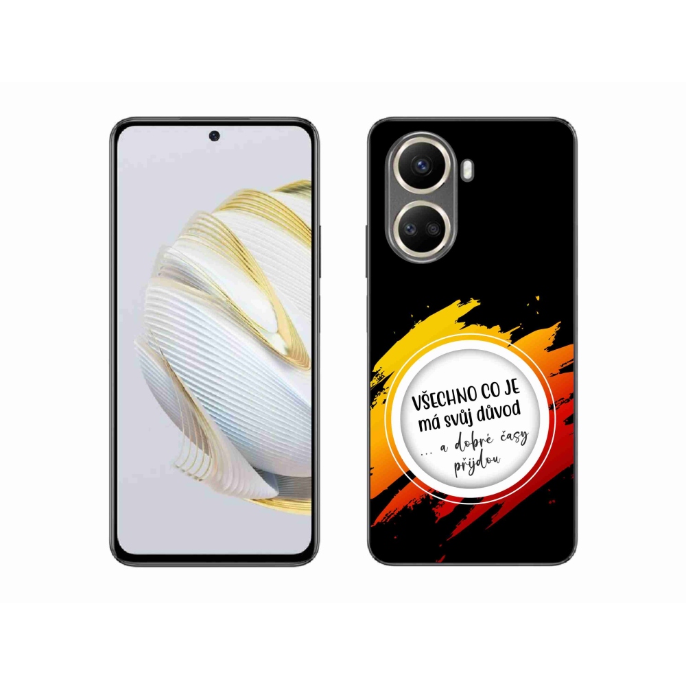 Gélový kryt mmCase na Huawei Nova 10 SE - citát 3 čierne pozadie