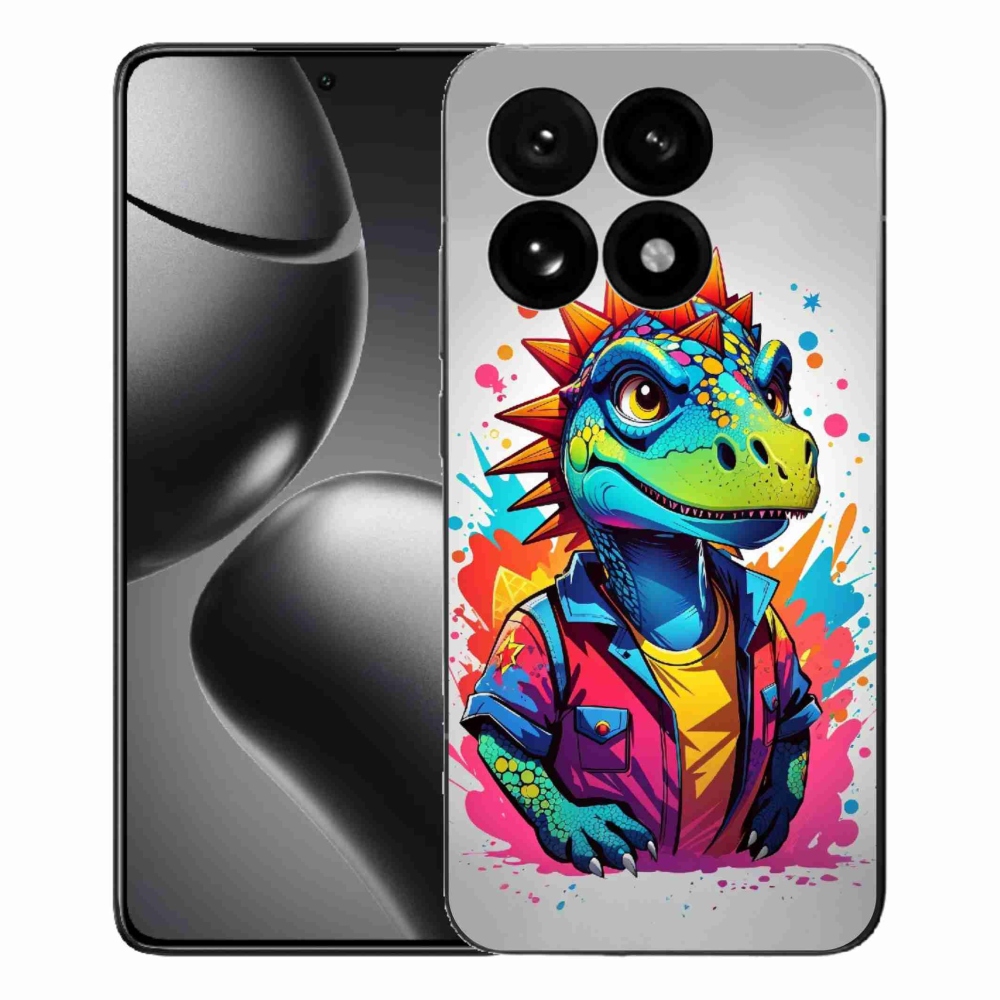 Gélový kryt mmCase na Xiaomi 15T - farebný dinosaurus