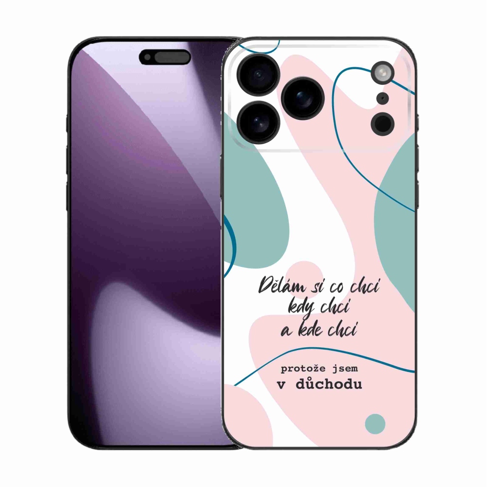Gélový kryt mmCase na iPhone 17 Pro Max - vtipný text 10 biele pozadie