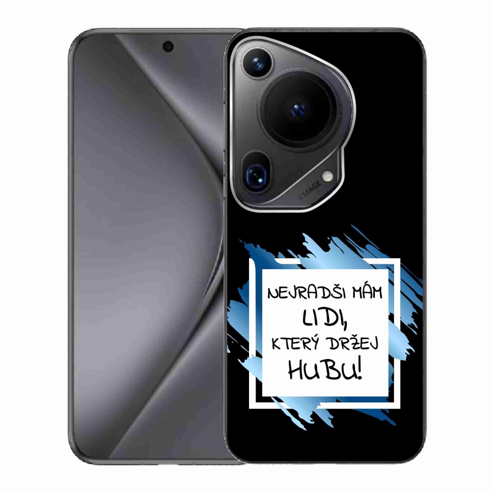 Gélový kryt mmCase na Huawei Pura 70 Ultra - vtipný text 7 bieločierne pozadie