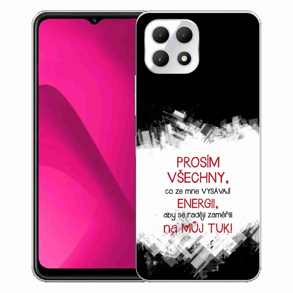 Gélový kryt mmCase na T-Mobile T Phone 2 - vtipný text 1 červený