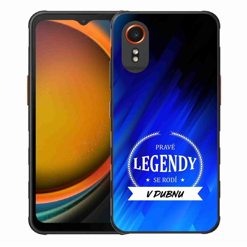 Gélový kryt mmCase na Samsung Galaxy Xcover 7 - legendy v apríli modrej pozadí